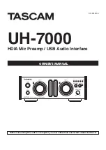 Tascam UH-7000 Owner'S Manual preview