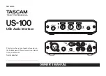 Предварительный просмотр 1 страницы Tascam US-100 Owner'S Manual