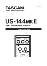 Tascam US-144MKII Owner'S Manual preview