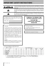 Предварительный просмотр 2 страницы Tascam US-1800 Owner'S Manual