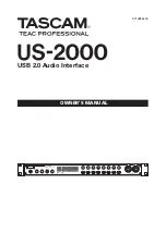 Предварительный просмотр 1 страницы Tascam US-2000 Owner'S Manual