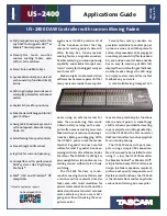 Tascam US-2400 Application Manual preview