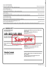 Предварительный просмотр 8 страницы Tascam US-322 Quick Start Manual