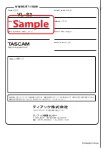 Preview for 40 page of Tascam VL-S3 Owner'S Manual