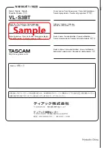 Preview for 64 page of Tascam VL-S3BT Owner'S Manual