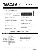 Tascam W-860R/TAS Technical Documentation предпросмотр