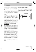 Preview for 21 page of Tascam XS-3 Owner'S Manual