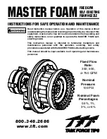 Preview for 1 page of Task Force Tips MASTER FOAM Instructions For Safe Operation And Maintenance