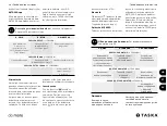 Preview for 21 page of TASKA CX Hand User Manual