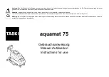 Taski aquamat 75 Instructions For Use Manual preview