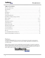 Preview for 2 page of TASKMASTER TB-6W0500-I Instruction Manual