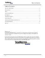 Preview for 2 page of TASKMASTER TM-CUT50CU Instruction Manual