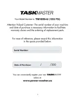 Preview for 2 page of TASKMASTER TM1850 Instructions Manual