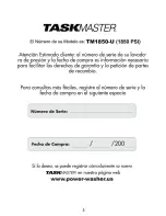 Preview for 3 page of TASKMASTER TM1850 Instructions Manual