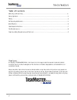 Предварительный просмотр 2 страницы TASKMASTER TR-CUT65CUS Instruction Manual