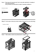 Предварительный просмотр 9 страницы Tasman Addison Double Cot Assembly And Care Instructions