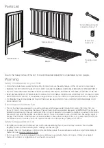 Preview for 2 page of Tasman Palermo cot Assembly Instructions Manual