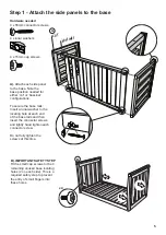 Preview for 5 page of TasmanEco Verona Cot Assembly And Care Instructions