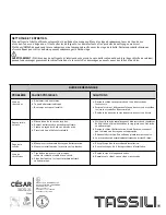 Preview for 4 page of TASSILI CESAR 3021121 Installation Manual