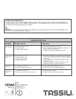 Preview for 8 page of TASSILI CESAR 3021121 Installation Manual