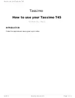 Tassimo T45 Quick Manual preview