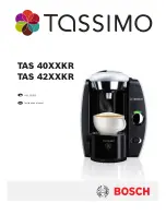 Tassimo TAS 40XXKR Instruction Manual предпросмотр