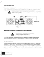 Предварительный просмотр 7 страницы Tasso PA2850 Owner'S Manual