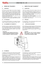 Preview for 14 page of TATA Motors Compact CRAT-RA 18 Installation, Use And Maintenance Manual