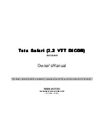 Preview for 3 page of TATA Motors Safari 2.2 VTT Dicor Owner'S Manual