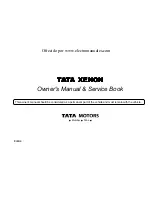 TATA Motors Xenon Owner'S Manual & Service Book предпросмотр