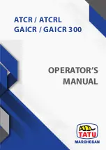 Preview for 1 page of Tatu Marchesan ATCR Operator'S Manual