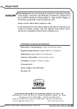 Preview for 55 page of Tatu Marchesan DCA DC 2500 Instruction Manual