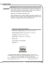 Preview for 47 page of Tatu Marchesan DCA2 10500 MC Instruction Manual