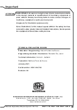 Preview for 47 page of Tatu Marchesan ROAT2 1700 Operator'S Manual