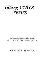 Предварительный просмотр 1 страницы Tatung C7BTR Series Service Manual