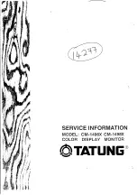 Preview for 1 page of Tatung CM-1496 Series Service Information