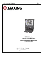 Tatung TDR-22 Series Installation And Operation Manual preview