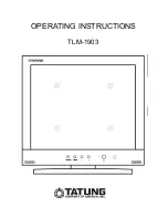 Предварительный просмотр 1 страницы Tatung TLM-1903 Operating Instructions Manual