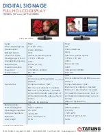 Preview for 1 page of Tatung TM32 Specifications