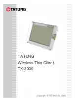 Tatung TX-3000 Manual preview