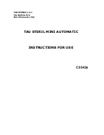 Preview for 1 page of TAU STERIL MINI AUTOMATIC Instructions For Use Manual