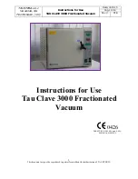 TAU STERIL Tau Clave 3000 Instructions For Use Manual preview