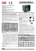 Preview for 1 page of tau 300SCMS1 User Manual