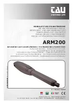 tau ARM200 Series Use And Maintenance Manual preview