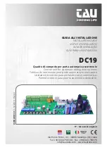 Preview for 1 page of tau DC19 Installation Manual