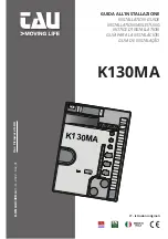 tau K130MA Installation Manual предпросмотр