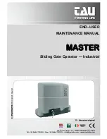 Предварительный просмотр 1 страницы tau MASTER Maintenance Manual