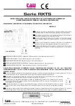 Preview for 1 page of tau RXTS Series Instructions For Use