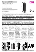 Предварительный просмотр 1 страницы tau TAU-AC-900-PIVOT Installation Manual