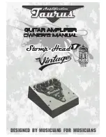 Предварительный просмотр 1 страницы Taurus Amplification Stomp-Head 1.Vintage Owner'S Manual